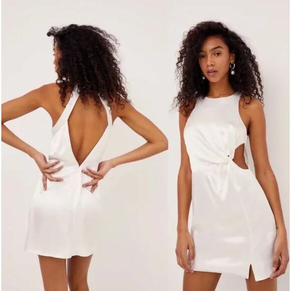 NWT For Love & Lemons Lucy Mini Dress White Size Small - Picture 3 of 10